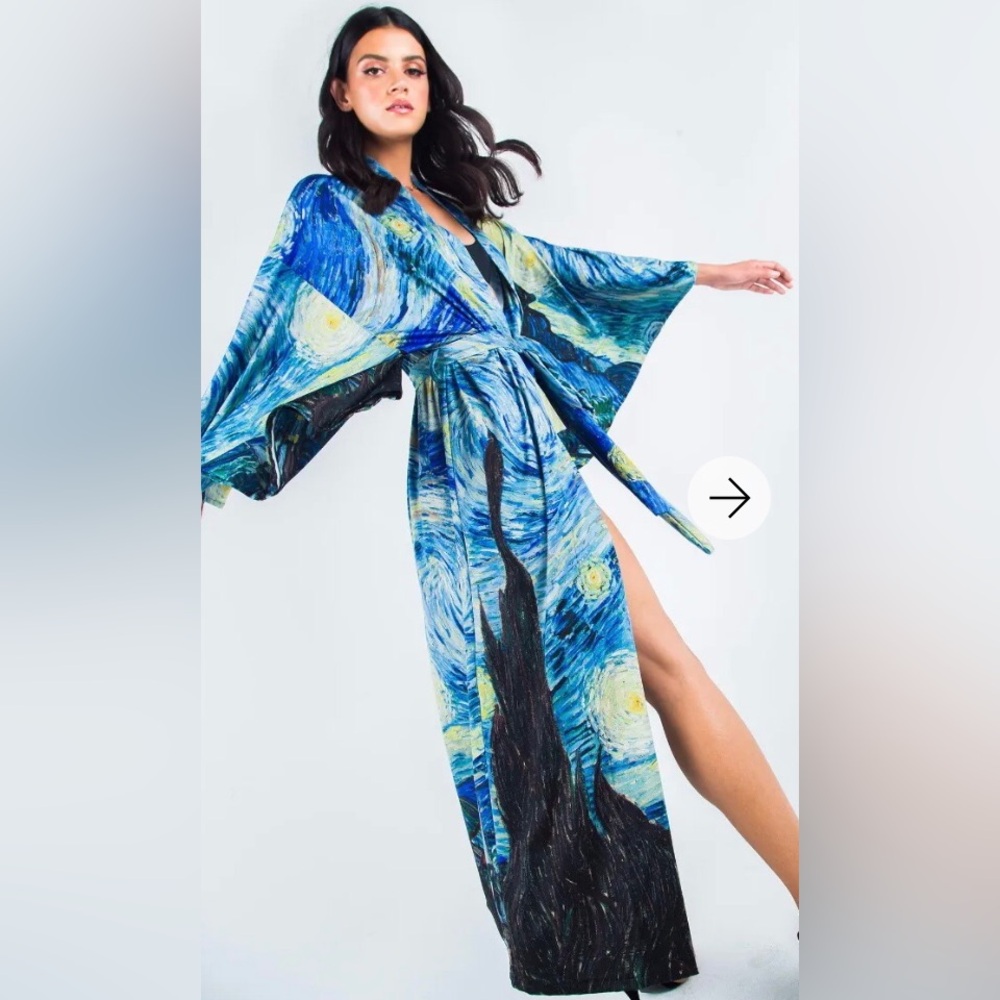 Blackmilk Starry Night Swan Kimono
